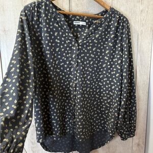 Sonoma Navy Floral Blouse – Size Large